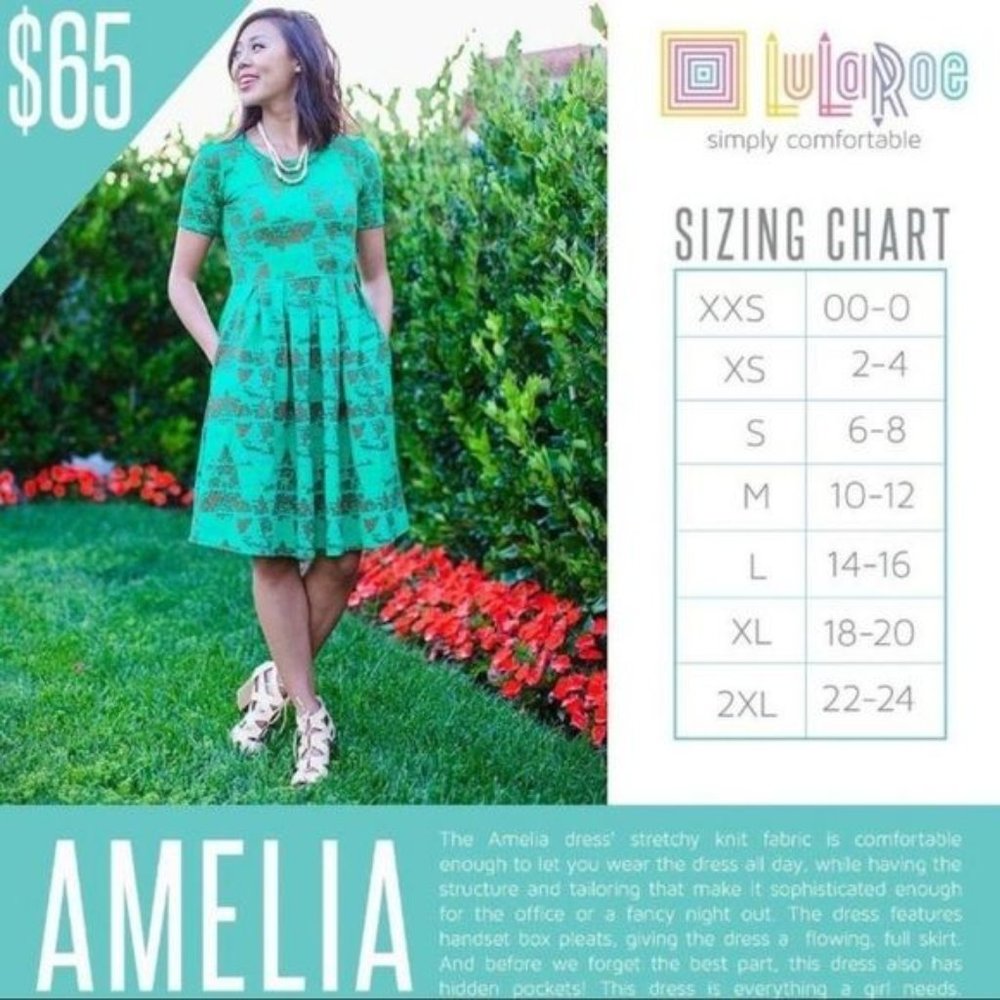 4/$25 Lularoe Black Geometric Print Textured Amelia Dress With Pockets Size M - Picture 9 of 9